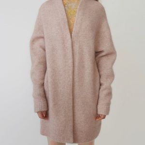 Acne Studios Light Pink Mohair Cardigan